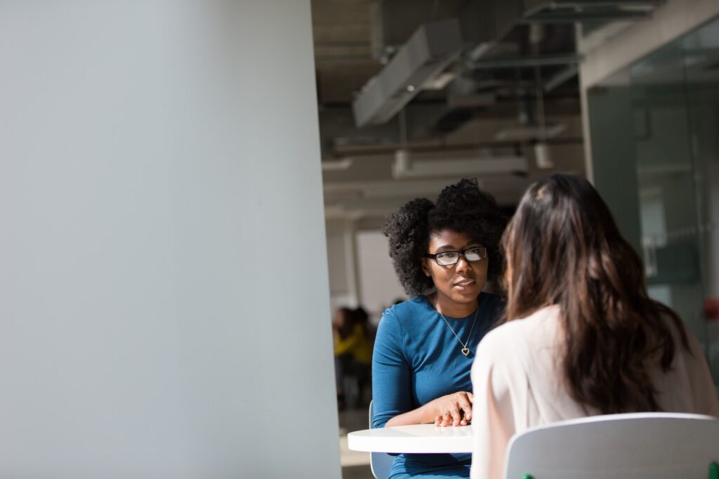 women talking