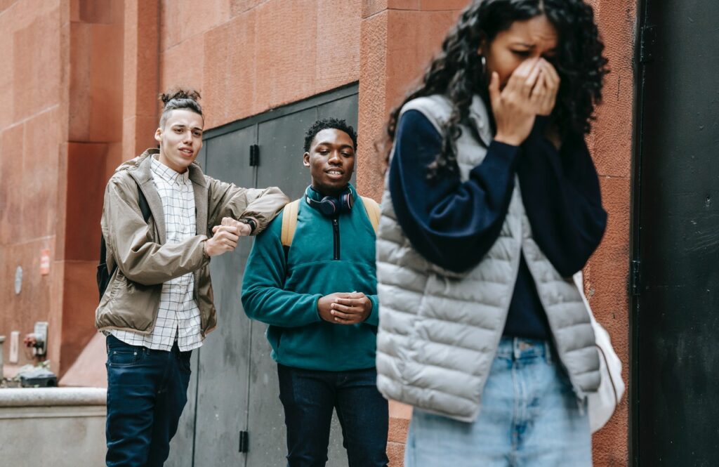 Woman being bullied