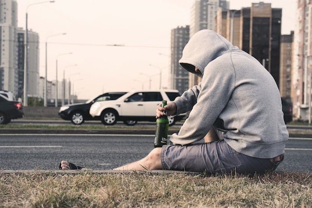 Man drinking alcohol in Kent