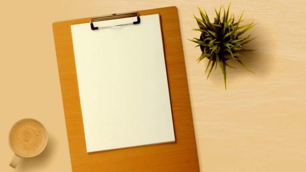 A clipboard