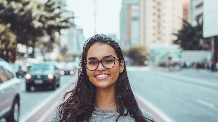 Woman smiling in Hampshire