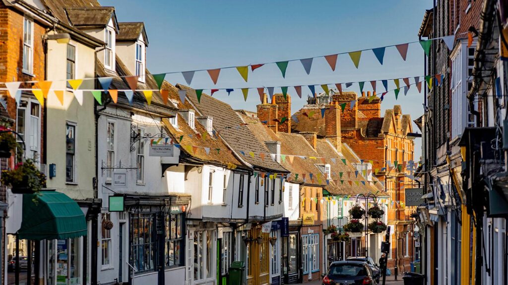 Town with bunting