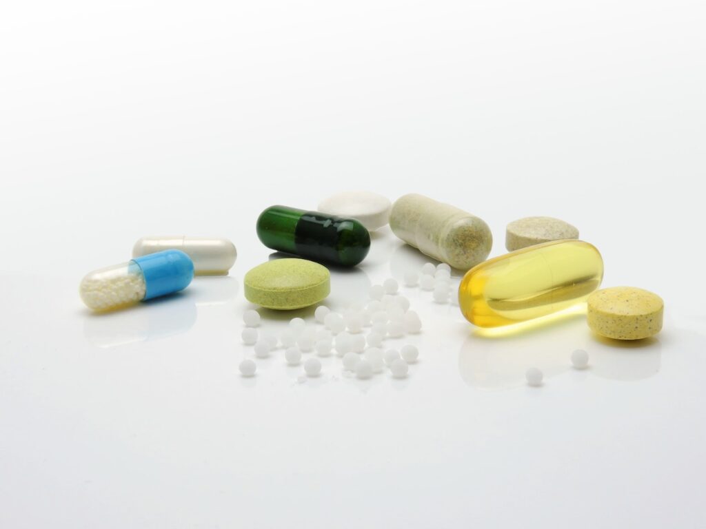 Collection of pills and medication relating to phenibut