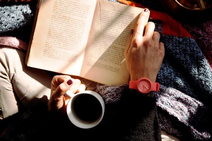 Ways to relax without alcohol - someone reading a book
